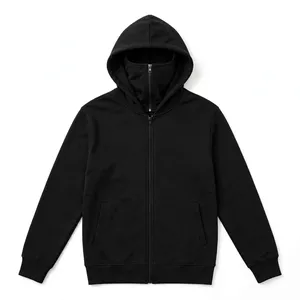 Sudadera con Capucha Negra para Hombre, 100% Algodón, Felpa Francesa, Corte Regular, Ropa Urbana, Digital 500g, Invierno - Product Image 3