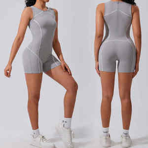 Bodysuits y Monos para Mujer, Manga Corta, Hasta la Rodilla, Spandex/Poliéster, Secado Rápido, Transpirable, Ecológico, de Una Pieza, Nuevo - Product Image 6