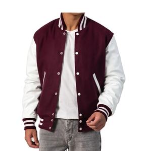 Chaqueta Varsity de Lana para Hombre, con Diseño Bordado, Estilo Urbano, Cómoda, Transpirable, para Invierno, Tallas y Colores OEM - Product Image 1