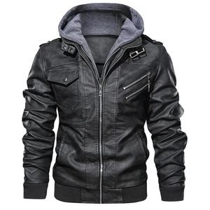 Veste zippée d'hiver pour hommes de qualité personnalisée en cuir véritable taille européenne manteau de moto décontracté pour la marque d'automne - Product Image 3