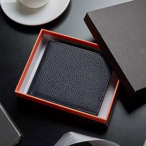Professional Manufacture Customized Logo Factory Direct Sale Super Slim Pu Leather Mini Card <b>Wallet</b> <b>Men's</b> - Product Image 5