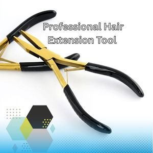 Pinza de crimpado de acero inoxidable premium para extensiones de cabello, de alta resistencia, con agarre de goma antideslizante, para micro/nano anillos e I-Tip, uso comercial. - Product Image 3