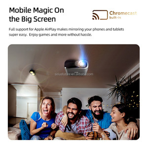 โปรเจคเตอร์ Android AKEY9S แบบพกพาขนาดเล็ก ความละเอียด 1080P 4K เลเซอร์ โฮมเธียเตอร์ ความสว่างสูง สมาร์ททีวี เล่นเกม ฟุตบอล Netflix OEM - Product Image 4