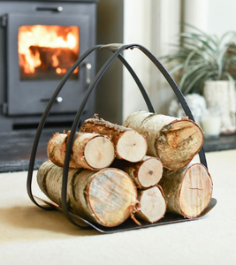 Factory Custom Metal Firewood <b>Rack</b> Black Industrial Firewood Holder Round Coated Firewood Storage <b>Rack</b> for Fireplace Accessories - Product Image 5