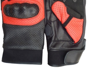 Guantes de Carreras Keven de Cuero, Completos, Rojos y Negros, Transpirables, Impermeables, Compatibles con Pantalla Táctil, Antideslizantes, con Gancho Ajustable - Product Image 4