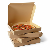 Boîtes en carton ondulé écologiques en matériaux recyclés avec gaufrage, boîtes jetables de qualité alimentaire pour l'expédition et la livraison à emporter