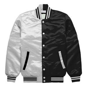 Custom Men's <b>Quilted</b> Satin Varsity Jacket Premium Baseball Outerwear Private Label OEM Manufacturer - Product Image 1