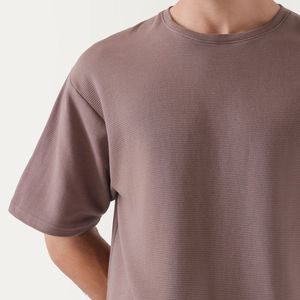 Camiseta Corta de Algodón de Corte Ajustado y Estilo Urbano con Logotipo Personalizado, Mezcla de Algodón, OEM ODM - Product Image 3