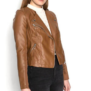 Chaquetas de Cuero Genuino al por Mayor, Diseño Nuevo, Alta Calidad, Cómodas, Buen Precio, Chaqueta de Cuero para Mujer - Product Image 3