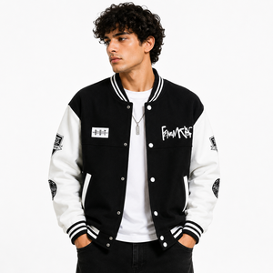 <b>Baseball</b> Varsity <b>Jacket</b> Spring Letter Pattern Casual <b>Men's</b> Loose Oversized 2026 Hot Sell Wholesale - Product Image 2