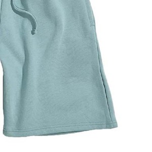 <b>Men</b> Light Blue Cotton <b>Bermuda</b> <b>Shorts</b> Drawstring Waist Casual Style Mid Rise Pockets Breathable Knitted Fabric - Product Image 2