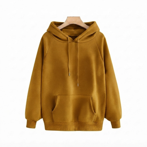 Sweat à capuche pour homme en jersey respirant et à séchage rapide, en polyester/coton, couleur jaune moutarde et vert lime, modèle DROGEN EXPORT, idéal pour l'hiver. - Product Image 1