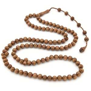 Tasbih en bois poli écologique simple, perles en bois, pour la prière quotidienne musulmane, Zikr, Dhikr, chapelet islamique, accessoire religieux fait main - Product Image 3