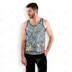 Camiseta sin mangas de compresión personalizada para hombre, 100% poliéster, para gimnasio y culturismo, espalda cruzada, venta al por mayor ODM - Product Image 6