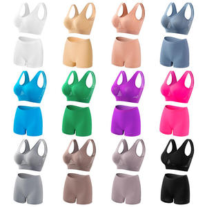 Conjunto de Sujetador Deportivo y Pantalones Cortos Ecológicos de Alta Sujeción para Mujer con Almohadillas Extraíbles, Malla Transpirable, Ideal para Yoga - Product Image 3