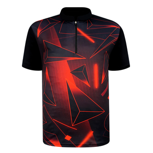 Chemises de bowling personnalisées imprimées par sublimation, impression d'équipe personnalisée, séchage rapide, fermeture éclair 1/4, manches courtes respirantes pour le tir à l'arc - Product Image 5