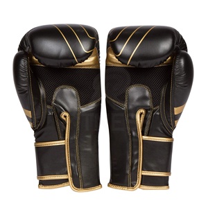 Gants de boxe en cuir personnalisés pour l'entraînement, avec fermeture auto-agrippante et sangle de poignet réglable, pour arts martiaux – Vente en gros - Product Image 2