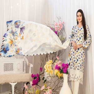 Colección de vestidos paquistaníes-Vestido de fiesta Hermosa ropa informal elegante Pakistán e indio Vestido de Panjabi de viscosa de 3 piezas para mujeres - Product Image 1