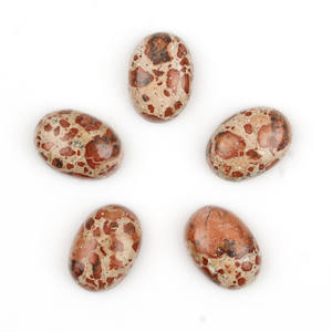 Cabujón de Jaspe Asteroidal Natural Único con Reverso Plano, Corte Ovalado de 10x14mm, Rojo Suelto para Fabricación de Joyas, Fabricado en India - Product Image 1