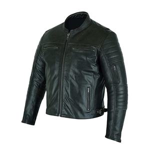 OEM Custom Leather Jackets for Men <b>Black</b> Biker Design Stylish Outerwear for Motorcycle Riders & Urban Fashion Men's Jackets - Product Image 4