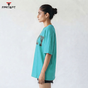 Camiseta de Moda 100% Algodón, Corte Regular, Manga Larga, Color Sólido, Logotipo Personalizado, Lavable, para Hombre y Mujer, Diseño de Plumas, Verano - Product Image 3