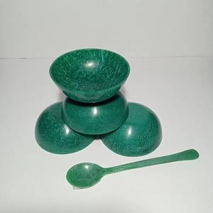 Tazón Redondo de Resina para Servir Ensaladas, con 2 Cucharas, Decoración de Mesa para Bodas y Fiestas, para Uso en Restaurantes, Venta Caliente - Product Image 1