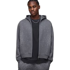 เสื้อฮู้ดดี้แบบซิปเต็มตัว ผ้าหนา ทรงโอเวอร์ไซส์ สำหรับฤดูหนาว สีพื้น  พร้อมโลโก้ปัก/พิมพ์  แบบยูนิเซ็กซ์  รับทำโลโก้ตามสั่ง - Product Image 1