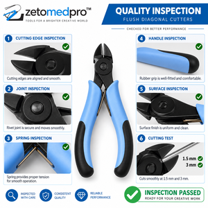 Alicates de Corte Diagonal de Precisión para Joyería de Oro y Plata, 4.5 Pulgadas, Zetomed Pro - Product Image 2