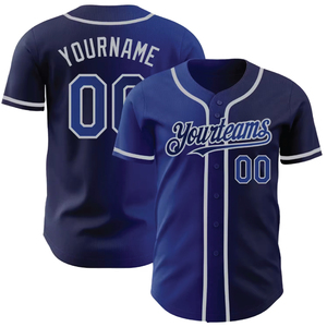 Maillots de baseball personnalisés en polyester de haute qualité, noirs et vert-bleu dégradé, authentiques et tendance - Product Image 2