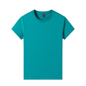 Camiseta de Manga Corta de Algodón con Efecto Seda Helada, Cuello Redondo, Ajuste Holgado, Color Liso para Hombre, Precio de Fábrica de Bangladesh y China - Product Image 3