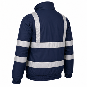 Factory Price Mens Reflective Safety <b>Jacket</b> Zipper Pockets <b>High</b> <b>Visibility</b> Tape Thermal <b>Softshell</b> Coat Wholesale Workwear <b>Jacket</b> - Product Image 4
