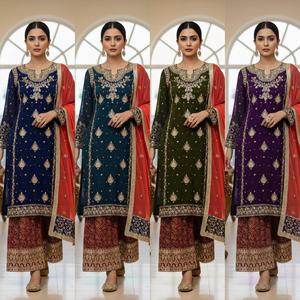 Designer <b>Kurti</b> and Plazzo Set for Women Latest Ethnic Wear Comfortable Stylish Outfit Perfect for Wedding Festive and Party - Product Image 4