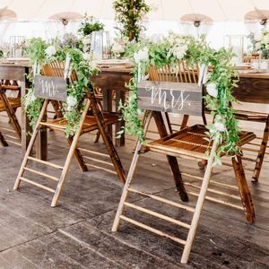 Wholesale Bamboo Folding Chair Stick Back Design Natural Event <b>Seating</b> <b>for</b> Indoor Outdoor Wedding Furniture OEM ODM - Product Image 5