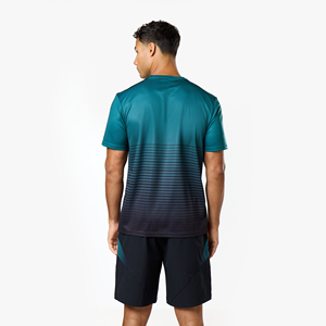 T-shirt décontracté respirant de couleur unie en matériau de qualité supérieure, livraison rapide, t-shirt pour homme, directement de l'usine - Product Image 3