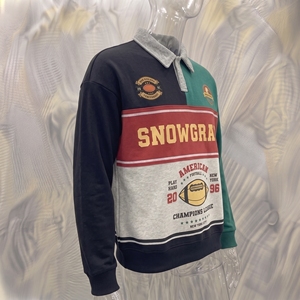 เสื้อแจ็คเก็ตแขนยาวผู้ชายสีสันตัดกัน ยี่ห้อ Snowgrace ปักโลโก้ ปกคอพับ ทรงปกติ เสื้อผ้าสำหรับผู้ใหญ่ - Product Image 2