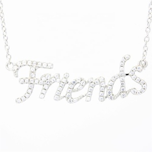Offre Spéciale bijoux d'amitié à la mode en argent sterling 925 "amis" collier grossistes bijoux de mode - Product Image 1