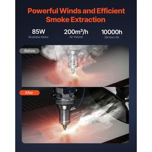 Estrattore di Fumi per Saldatura Senza Spazzole 85W, Regolazione a 3 Velocità, Filtri a 3 Stadi, Aspirazione Potente 200m3/h, Forniture per Saldatura a 3 Stadi - Product Image 2