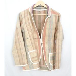 Wholesale 100% Cotton Designer <b>Kantha</b> <b>Jacket</b> Knitted Multi-Color Ethnic Style Embroidery Button Handmade Vintage Eco-Friendly - Product Image 5