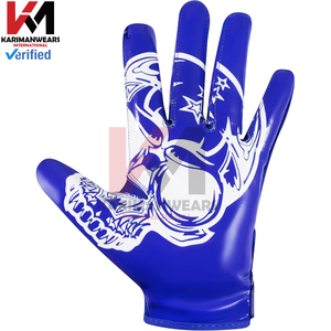 ถุงมืออเมริกันฟุตบอลแบบกำหนดเอง ยี่ห้อของลูกค้า ผลิตตามสั่ง (OEM) รับผลิตภายใต้แบรนด์ของลูกค้า ขายส่งสำหรับร้านค้าปลีก - Product Image 4