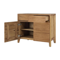 Commode à tiroirs en teck naturel de style luxueux pour chambre à coucher, hôtel, appartement, meubles