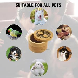 Urne artisanale en bois de rose avec incrustation de résine verte, souvenir commémoratif - Product Image 4