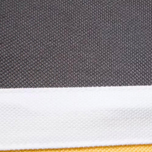 Polo en tricot à manches courtes pour homme, rayé, color-block, respirant, design décontracté, gris avec rayures blanches, jaunes et rouges - Product Image 5