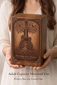Personalized American Style Wooden Urn for Ashes Adult Engraved Guitar Tree <b>Memorial</b> Eco-Friendly Urn <b>Box</b> for Baby & PET - Product Image 5
