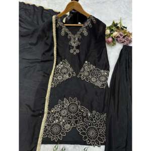 Designer Women's Party Wear Top-Bottom and Beautiful Dupatta Set - Product Image 4