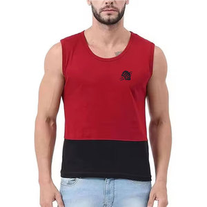 Moisture Wicking Knitted Casual 100% Cotton <b>Gym</b> <b>Vest</b> <b>for</b> Workout Training Sports Use <b>Men</b> Tank Top Stretchable Fitness Sleeveless - Product Image 1