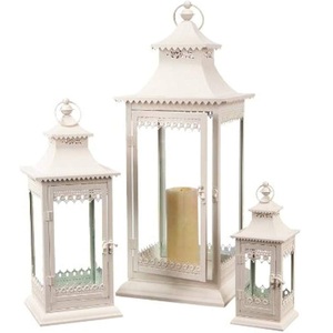 Finest Quality White Metal Hanging Candle <b>Lantern</b> Holder Modern Design Eco-Friendly Christmas Home & Wedding Decor - Product Image 1