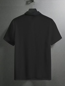 เสื้อถักไหมพรมผู้ชายคุณภาพสูง ผ้าฝ้าย 100% คอปกโปโล ดีไซน์เนอร์ เสื้อสเวตเตอร์แขนสั้น - Product Image 4