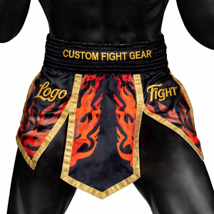 Pantalones Cortos de Entrenamiento de Muay Thai MMA para Hombre, Sublimación Personalizada, Satén Transpirable y Ligero, Logotipo Personalizado en la Parte Delantera - Product Image 4