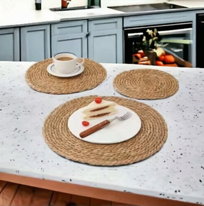 Bamboo SeaGrass <b>Table</b> <b>Mat</b> Set 400mm Non-Slip Woven Placemat Bohemian Style Eco-Friendly 5mm Thick <b>Dinner</b> <b>Mat</b> for Dining <b>Table</b> - Product Image 4