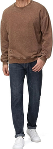 Sudadera de Cuello Redondo para Hombre, Talla Grande, Lavado Ácido, 100% Algodón, Transpirable, Antiarrugas, Alta Calidad, Nueva Llegada, Servicios OEM - Product Image 5
